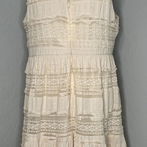 Torrid Ivory Lace High Neck Sleeveless Lined Tiered Dress Size 18 - Picture 10 of 13